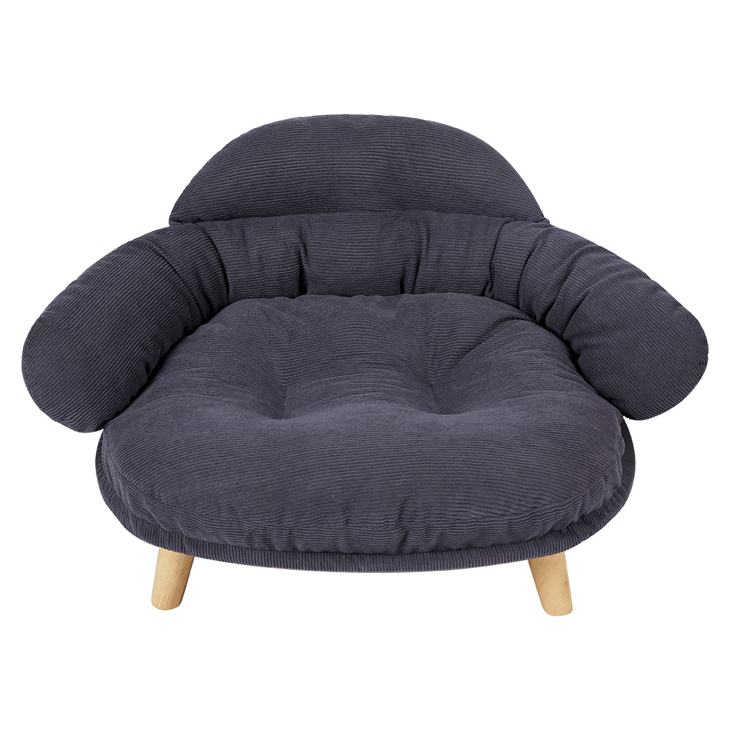 Pawz Elevated Pet Dog Cat Sofa Bed Couch L Size Grey - Image 9