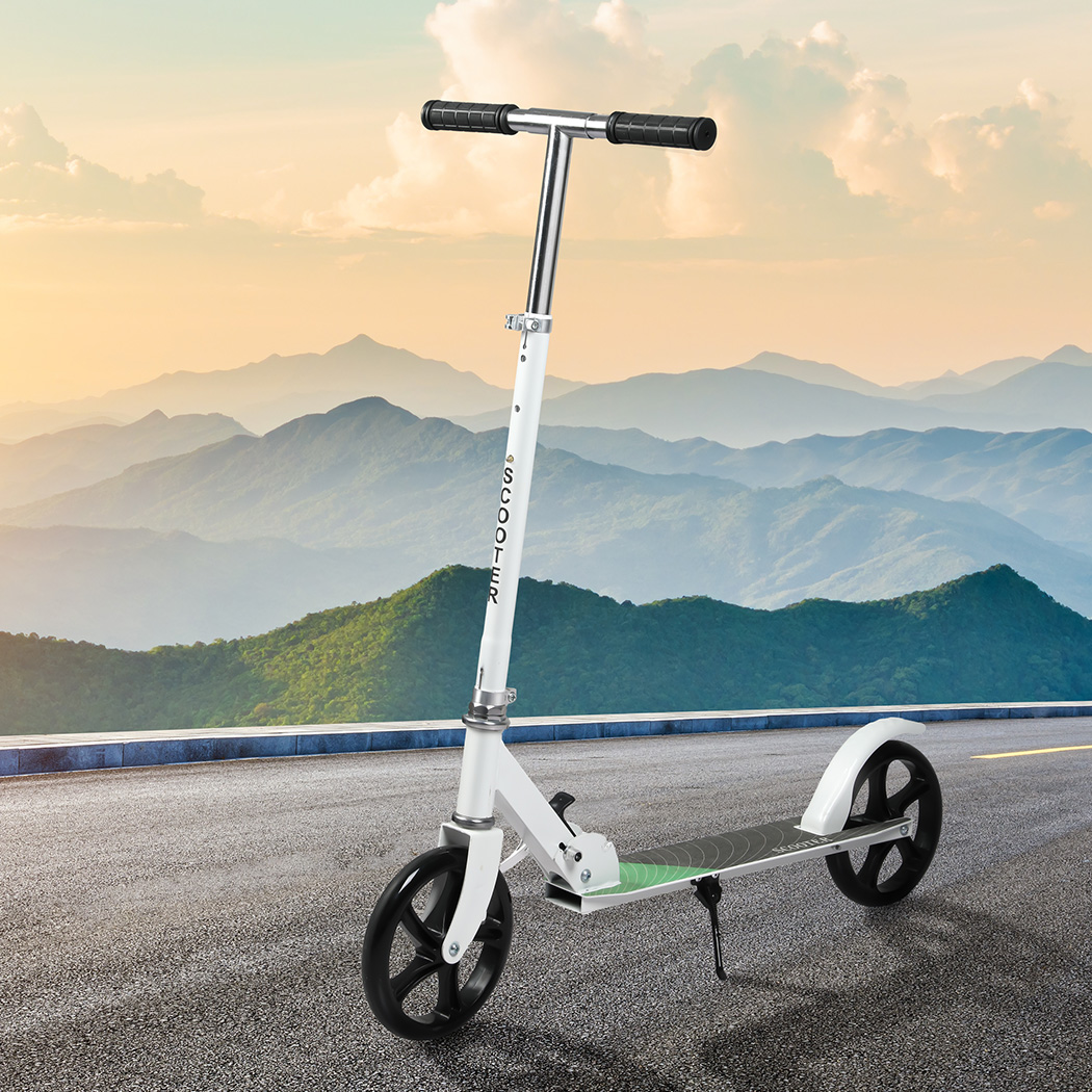 MONVELO Folding Scooter Dual Large Wheels White - Image 8