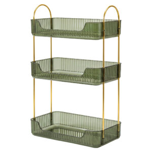 Ilus Makeup Organiser Vanity Countertop Shelf Cosmetic Holder Storage Green