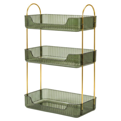 Ilus Makeup Organiser Vanity Countertop Shelf Cosmetic Holder Storage Green
