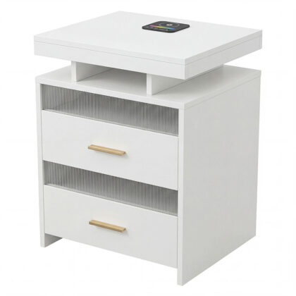 Levede Smart Bedside Table RGB Motion Sensor Charging Nightstand Bedroom Modern