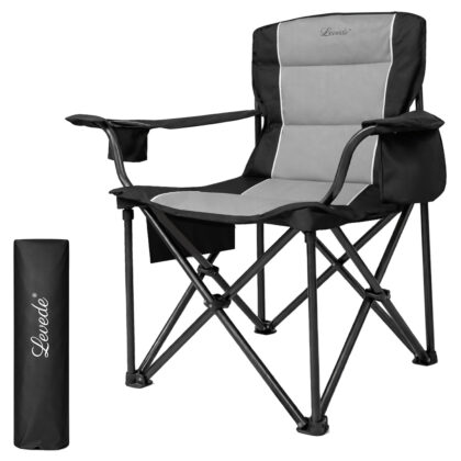 Levede Camping Chair Large Folding Outdoor Portable Fishing Picnic Travel Seat