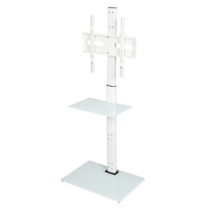 Levede TV Floor Stand 32-65 Inch Universal Swivel Height Adjustable Mount White