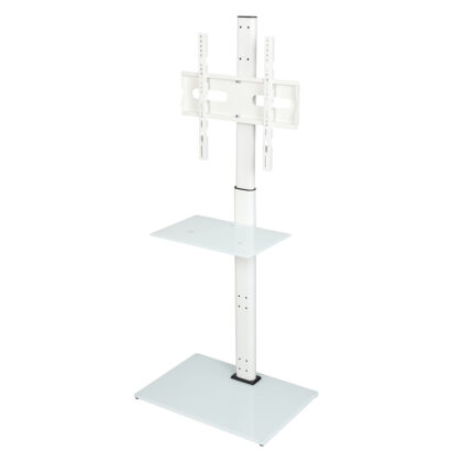 Levede TV Floor Stand 32-65 Inch Universal Swivel Height Adjustable Mount White