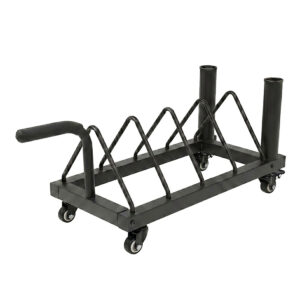 Centra Horizontal Bumper Plate Rack with Wheels Barbell Weight Storage Holder