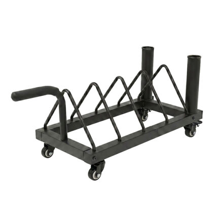 Centra Horizontal Bumper Plate Rack with Wheels Barbell Weight Storage Holder