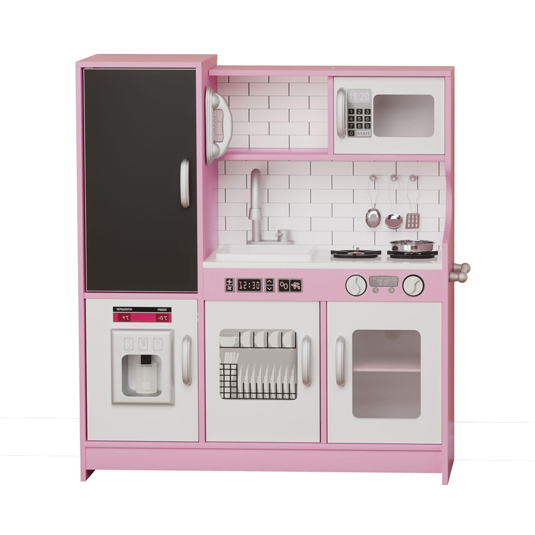 Bopeep Kids Kitchen Set Wooden Pretend Play Cooking Toy - Image 2