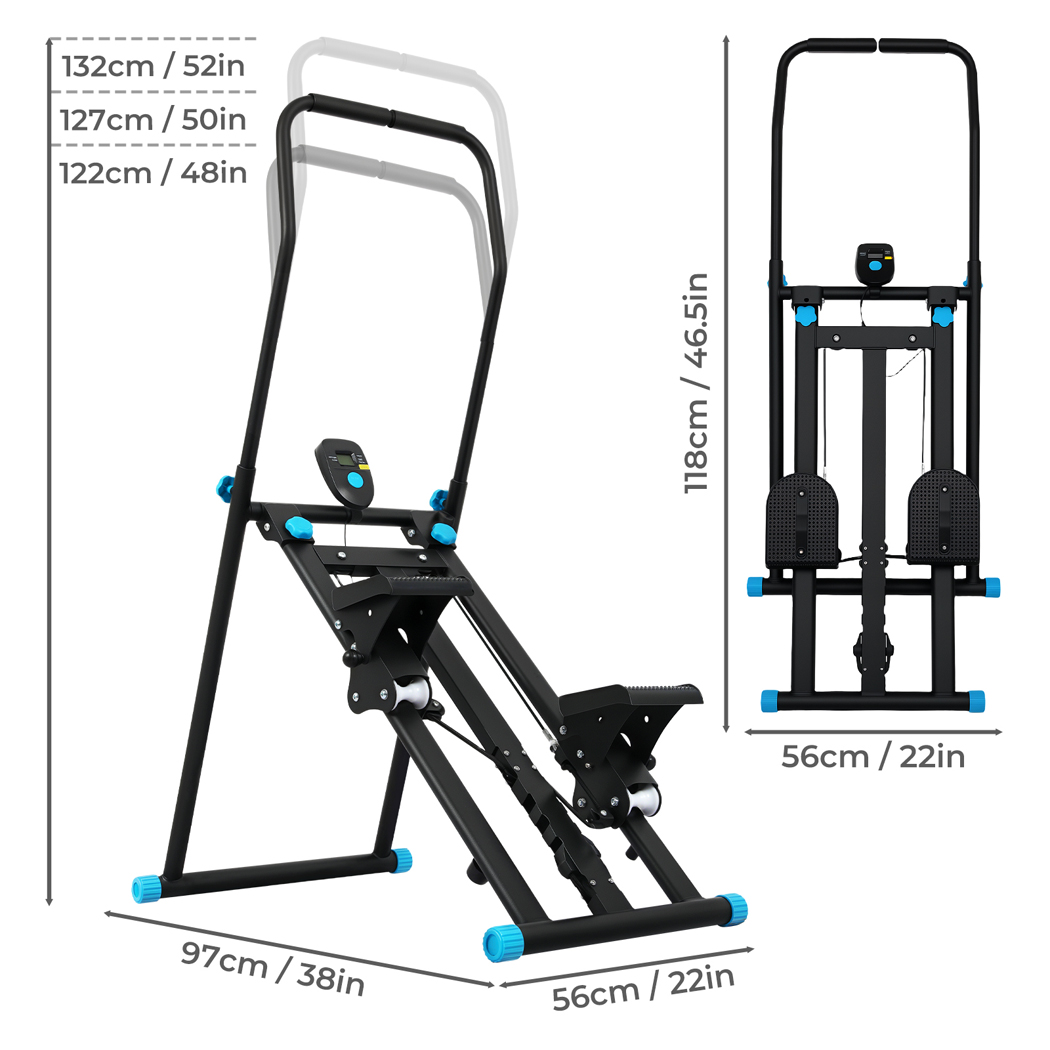 Centra Folding Stepper Machine Adjustable Height Home Gym Workout Full Body - Image 3