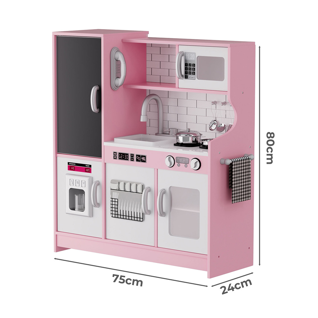 Bopeep Kids Kitchen Set Wooden Pretend Play Cooking Toy - Image 3