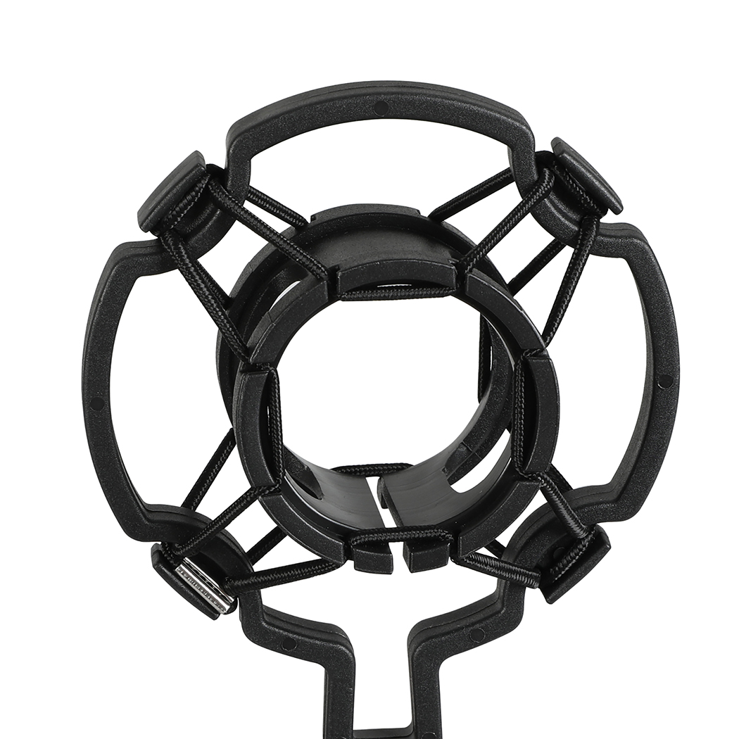 Levede Desktop Microphone Stand Adjustable Pop Filter Shock Mount Base Kit Black - Image 4