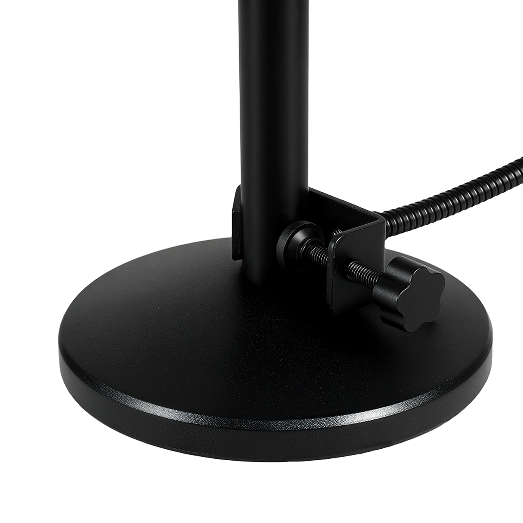 Levede Desktop Microphone Stand Adjustable Pop Filter Shock Mount Base Kit Black - Image 6