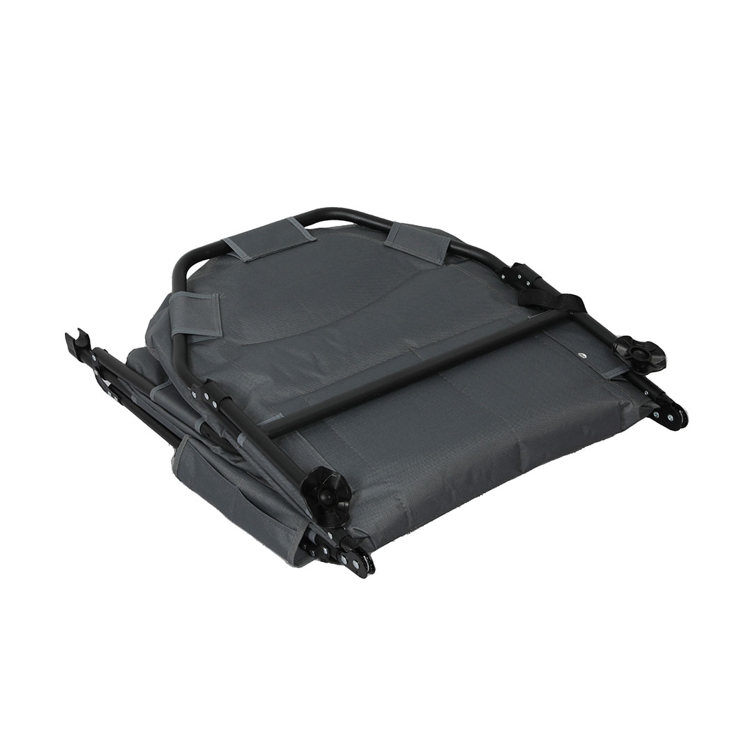 Levede Folding Camping Bed Camp Cots Black - Image 6